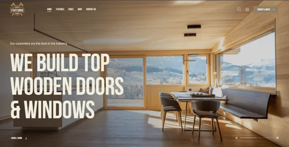 Fortunio - Carpenter, Forestry,  Wood Manufacture WordPress Theme — design detail view