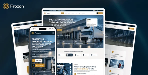 Frozon - Cold Storage & Refrigerated Logistics WordPress Theme — blog and article listing