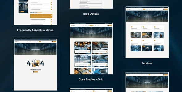 Frozon - Cold Storage & Refrigerated Logistics WordPress Theme — design detail view