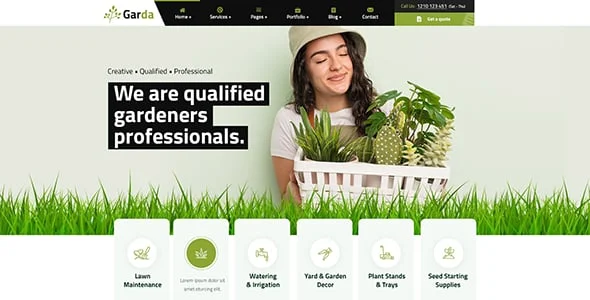 Garda - Gardening WordPress Theme — interior page design