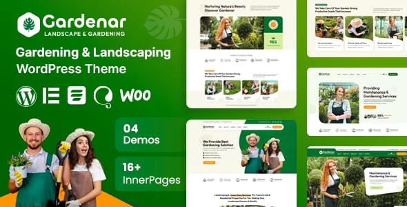 Gardenar - Gardening and Landscaping WordPress Theme — homepage layout