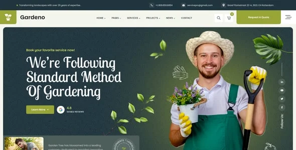 Gardeno - Gardening and Landscaping WordPress Theme — blog and article listing