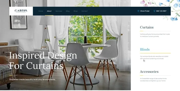 Gardis | Drapes, Blinds & Curtains WordPress Theme — blog and article listing