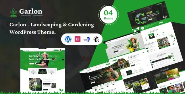 Garlon - Gardening and Landscaping WordPress Theme — homepage layout