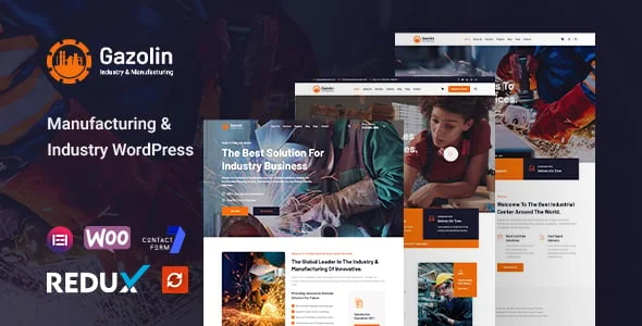Gazolin - Industry & Factory WordPress Theme — homepage layout