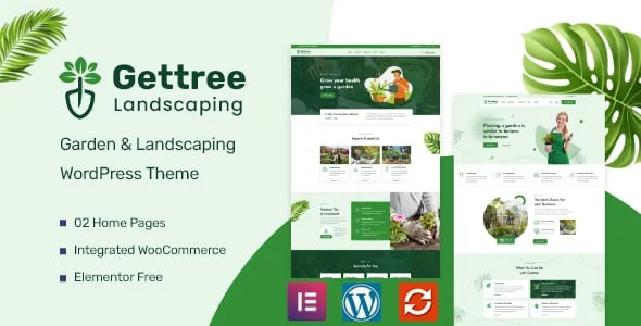 Gettree – Garden & Landscaping WordPress Theme — homepage layout
