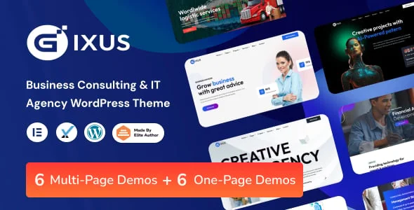 Gixus | Multipurpose WordPress Theme — homepage layout