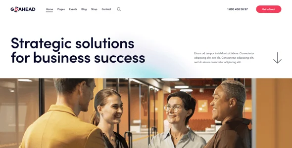 GoAhead — Business Startup WordPress Theme — single post layout