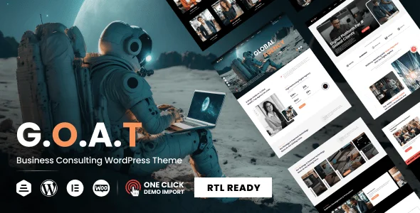 GOATs - Business Agency WordPress Theme — homepage layout