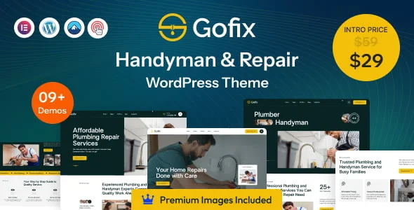 Gofix – Handyman & Repair Service WordPress Theme — homepage layout