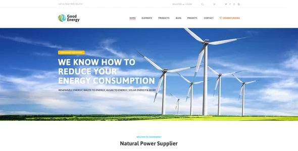 Good Energy - Ecology & Renewable Energy WordPress Theme — blog and article listing