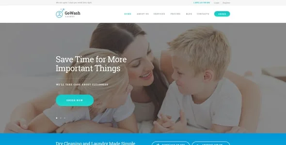 GoWash | Dry Cleaning & Laundry Service WordPress Theme — blog and article listing