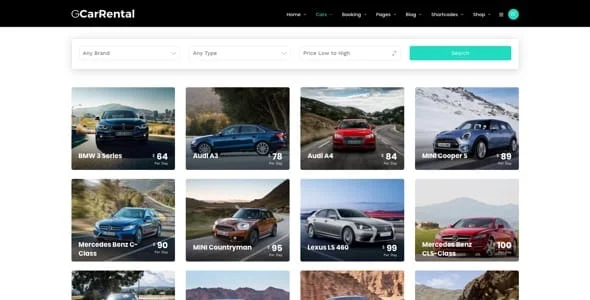 Grand Car Rental | Limousine WordPress — design detail view