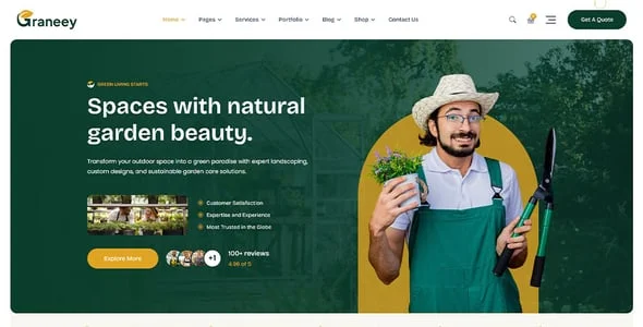 Graneey - Garden & Landscaping WordPress Theme — single post layout
