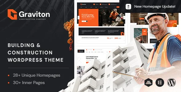 Graviton - Construction WordPress Theme — homepage layout