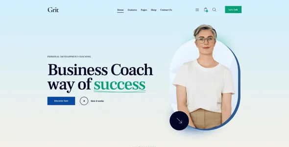 Grit - Life Coach & Health Coaching WordPress Theme — blog and article listing