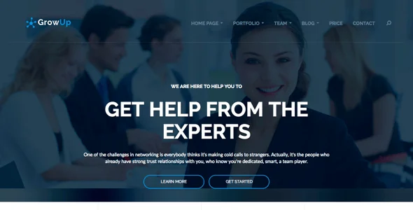 GrowUp Business & Financial WordPress Theme — blog and article listing
