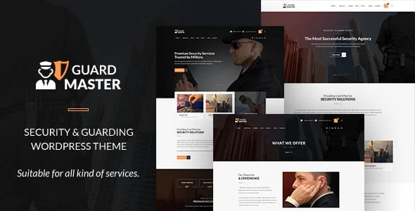 Guard Master - Security Guards WordPress Theme — homepage layout