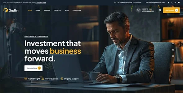 Gudfin - Accounting and Finance Management WordPress Theme — single post layout