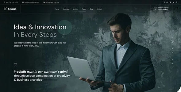 Gurus - Business Consulting WordPress Theme — blog and article listing