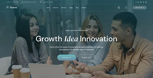 Gurus - Business Consulting WordPress Theme — interior page design