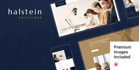 Halstein - Business Consulting WordPress Theme — homepage layout