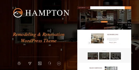 Hampton | Home Design and Renovation WordPress Theme — homepage layout