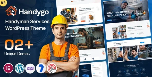 Handigo - Handyman Service WordPress Theme — homepage layout
