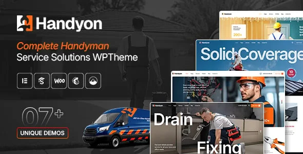 Handyon - Handyman Services WordPress Theme — homepage layout