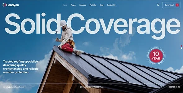 Handyon - Handyman Services WordPress Theme — design detail view