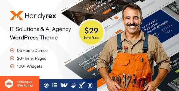 Handyrex - Handyman Services & Repair WordPress Theme — homepage layout