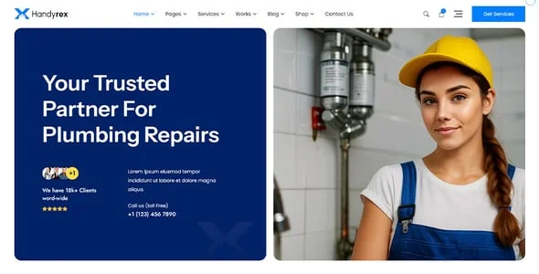 Handyrex - Handyman Services & Repair WordPress Theme — design detail view