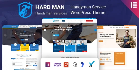 Hardman - Handyman & Plumber WordPress Theme — homepage layout