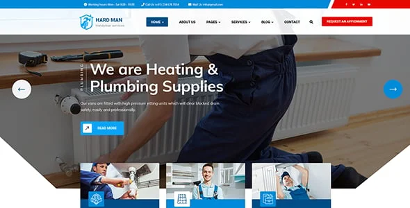 Hardman - Handyman & Plumber WordPress Theme — blog and article listing