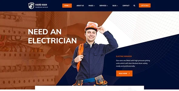 Hardman - Handyman & Plumber WordPress Theme — design detail view