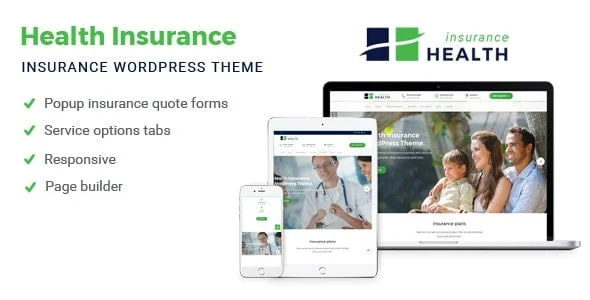 Health Insurance - Business WordPress Theme — homepage layout