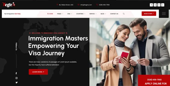 Hegira - Immigration & Visa Consulting WordPress Theme — blog and article listing