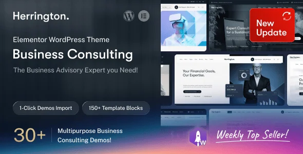 Herrington - Business Consulting WordPress Theme — homepage layout