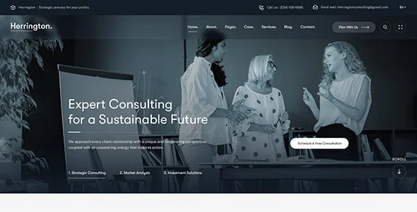 Herrington - Business Consulting WordPress Theme — blog and article listing