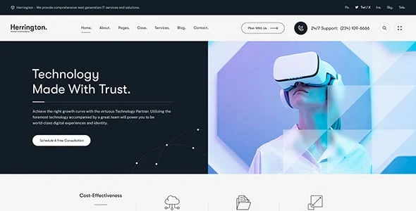 Herrington - Business Consulting WordPress Theme — design detail view