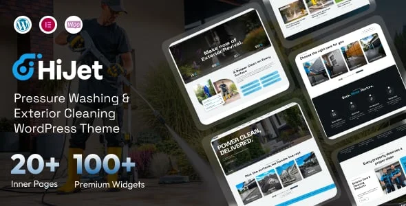 HiJet – Pressure Washing & Exterior Cleaning WordPress Theme — homepage layout
