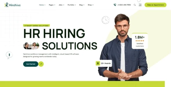Hire-Hive - Human Resources & Recruiting WordPress Theme — interior page design