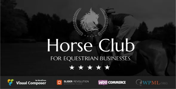 Horse Club - Equestrian WordPress Theme — homepage layout