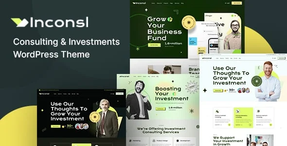 Iconsl - Investment Consulting WordPress Theme — homepage layout