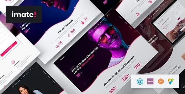 iMate - Business WordPress Theme — homepage layout