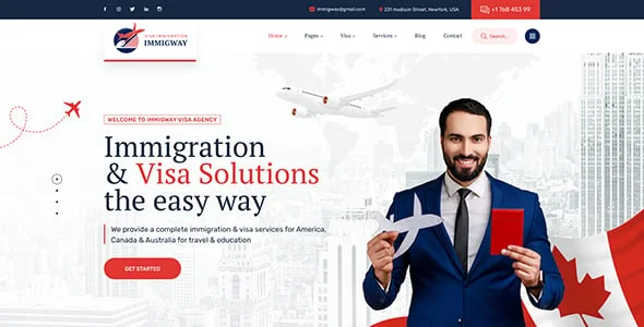 Immigway - Immigration and Visa Consulting WordPress Theme — blog and article listing