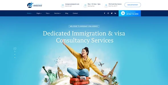 Immigway - Immigration and Visa Consulting WordPress Theme — interior page design
