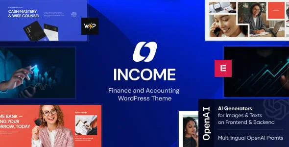 Income - Finance & Consulting Business WordPress Theme — homepage layout