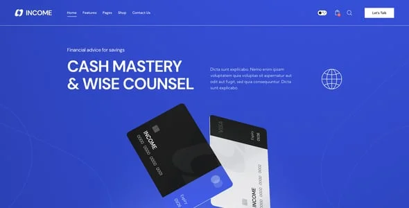 Income - Finance & Consulting Business WordPress Theme — interior page design