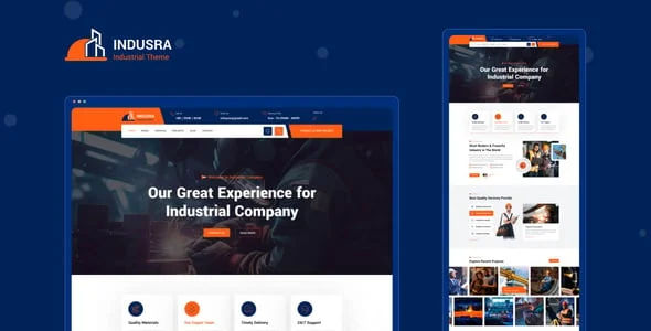 Indusra - Construction WordPress Theme — interior page design